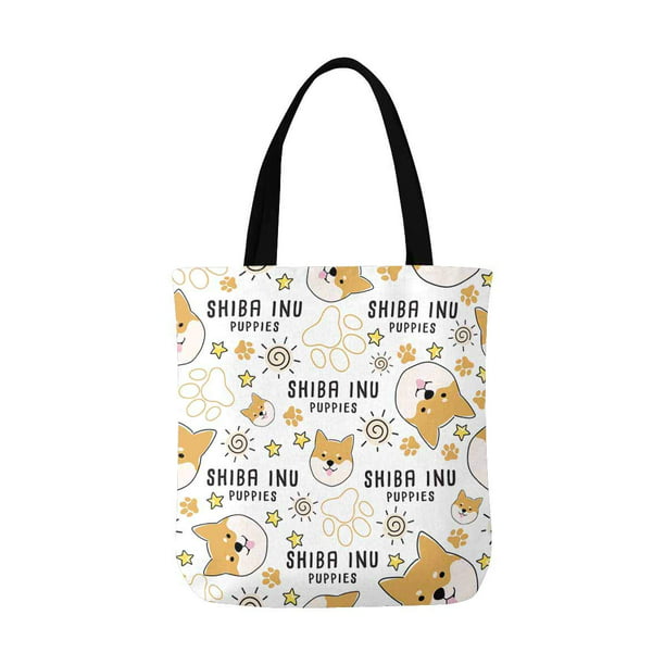 Tote Bags Shiba Inu Dog Travel Totes Bag Fashion Handbags Shopping Zippered Tote For Women Waterproof Handbag 